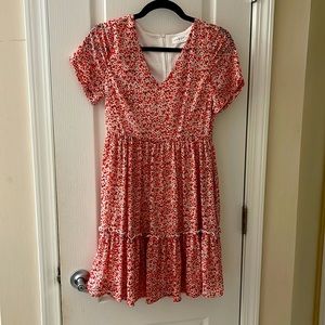 Pink Lily ruffle dress